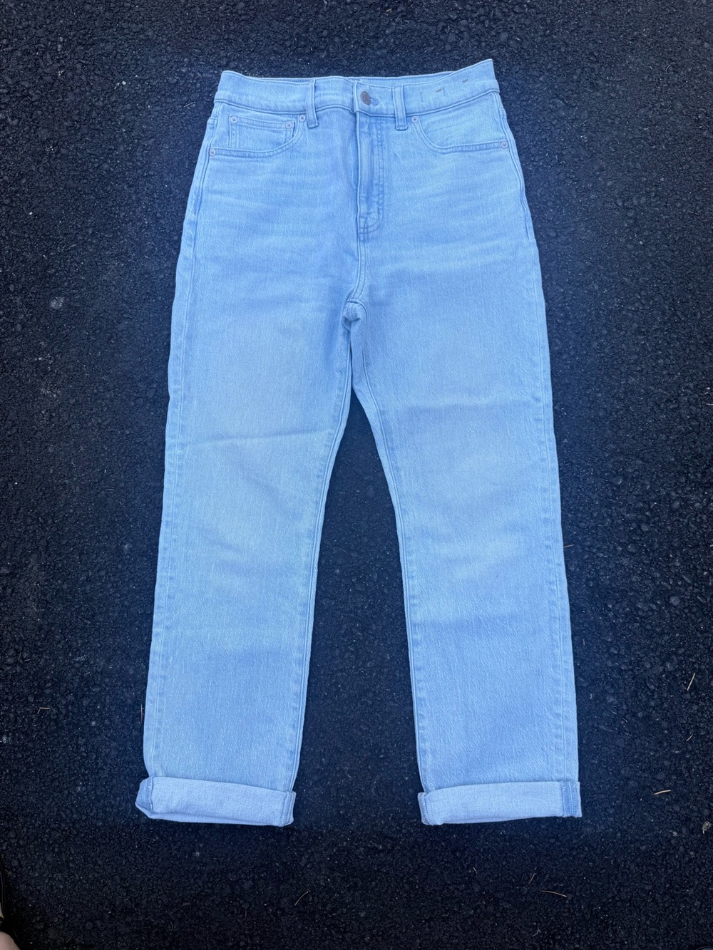 Madewell Light Blue High-Rise Straight Jeans - Women - Picture 2 of 5